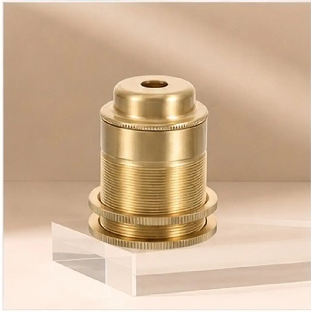 Pure Copper Lamp Socket E27 Base Bulb Holder for Chandelier Making Kit Wear Resistant Corrosion Proof Light Fixture Replacement