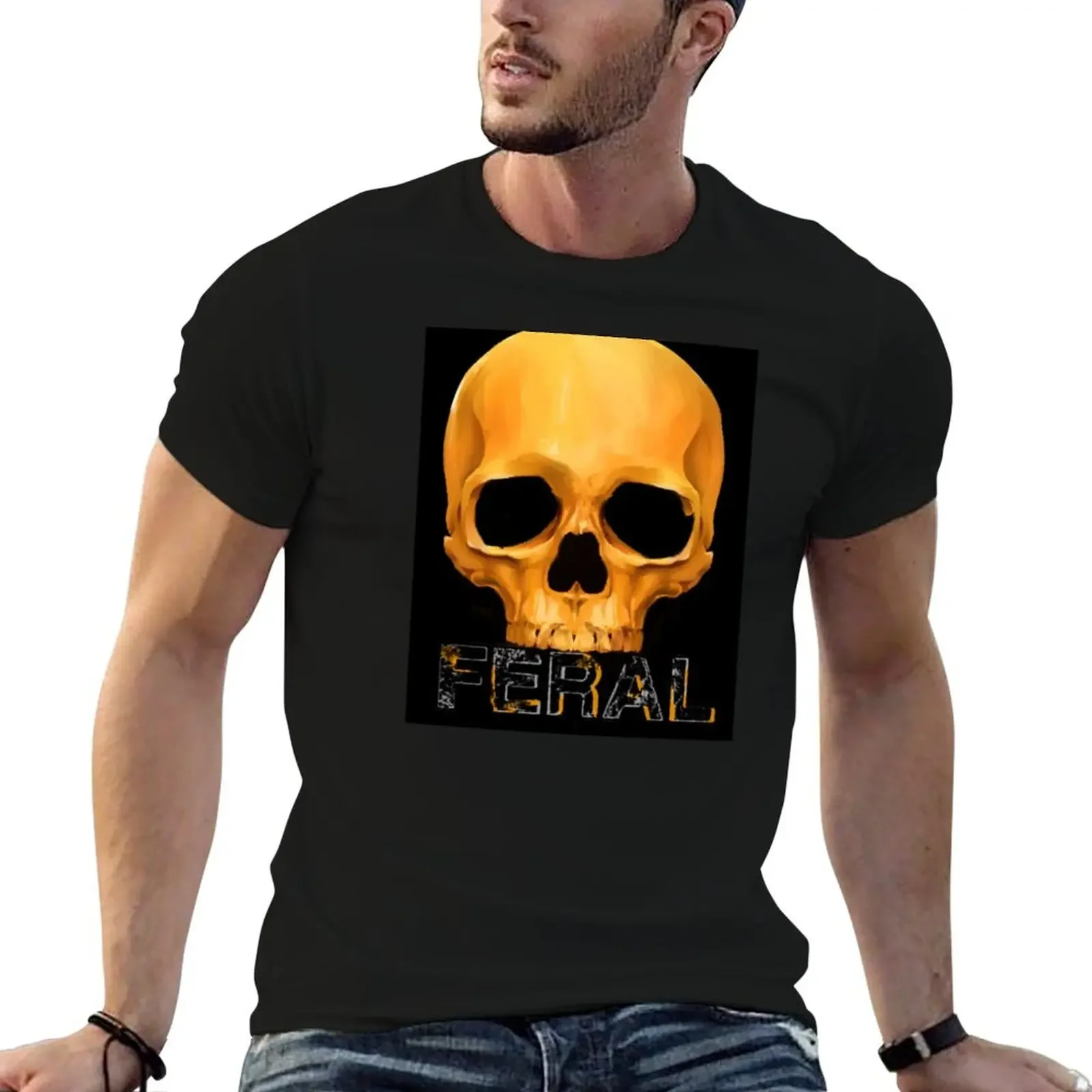 Feral T-Shirt oversized graphic tee Aesthetic clothing Men's clothing