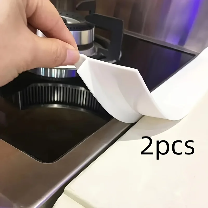 2Pcs Thick Silicone Stove Gap Covers, Kitchen Oil Proof Anti-Dirt Silicone Sealing Strips Gap Filler For Cooktop