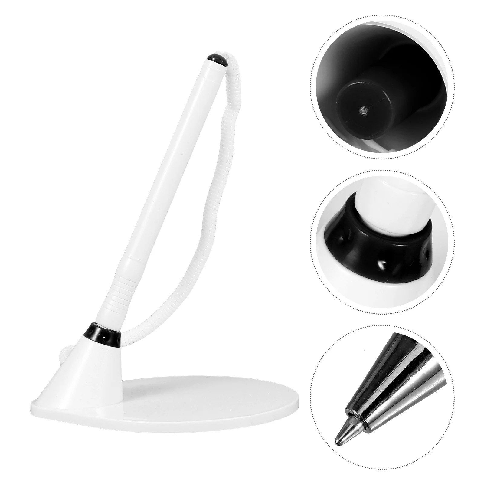 

Ballpoint Counter Desk Pen Plastic Cord Holder Desktop Signing Pen for Office School Us