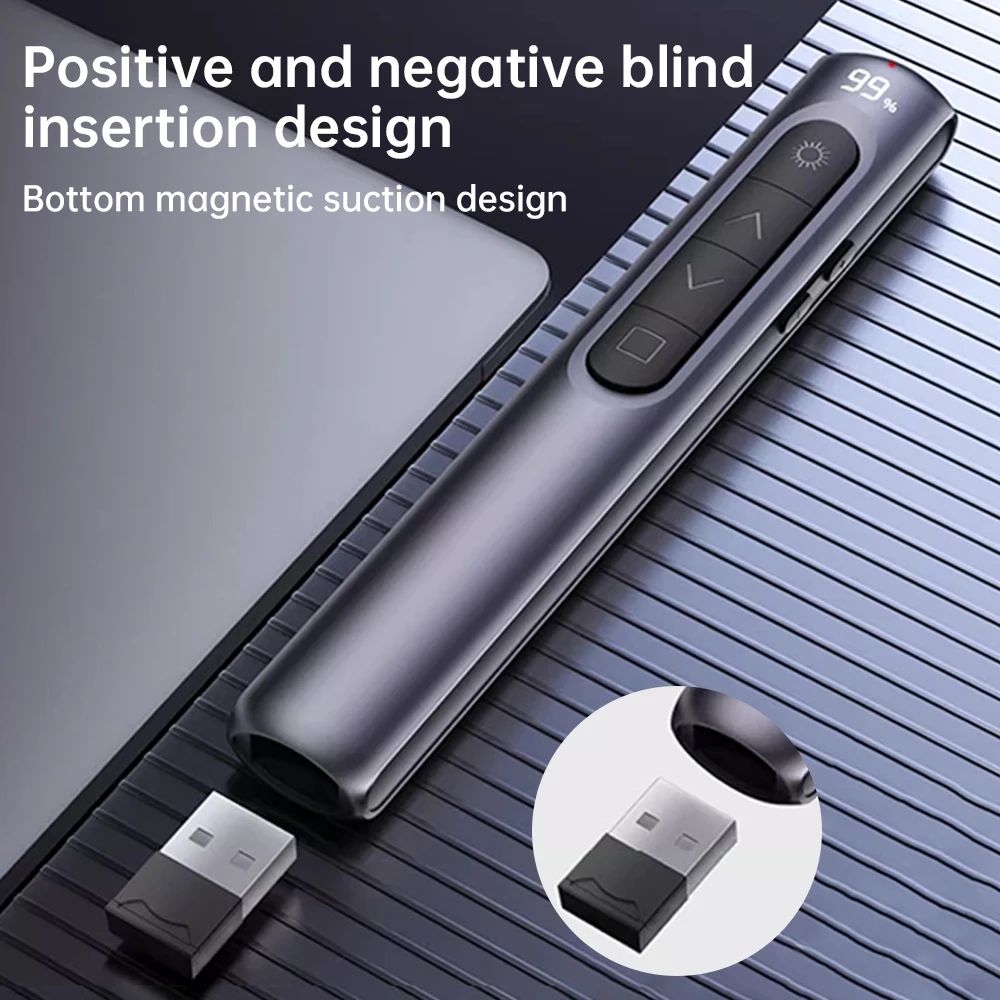 S12 multifunctional flip pen volume up and down Power Point pen long-lasting life PPT presenter remote control pen