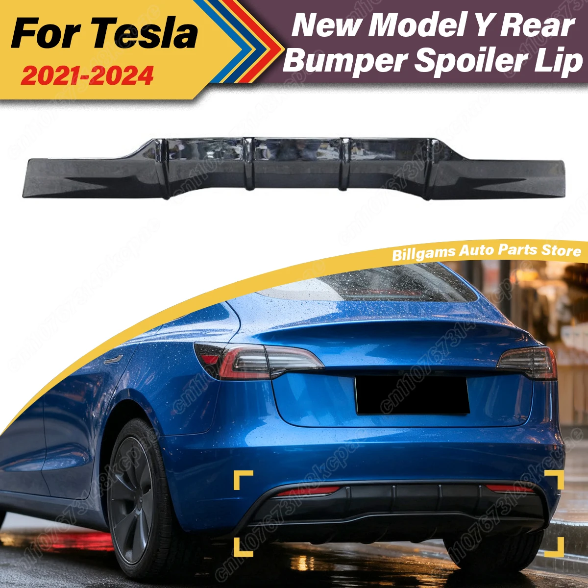 For Tesla Model Y 2021 2022 2023 2024 Automobile Rear Bumper Spoiler Lip Tail Bumper Splitter Lip Modification Decoration Kit