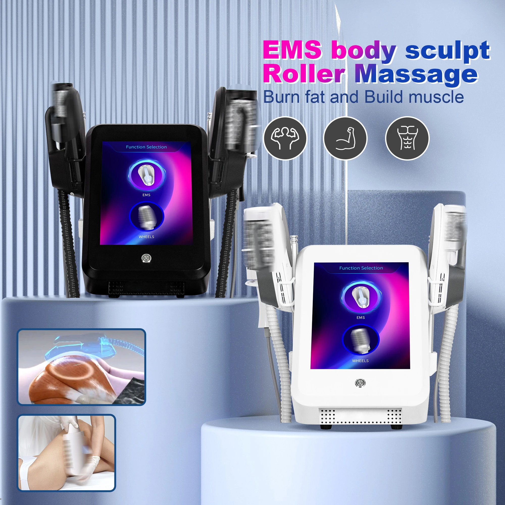Myoslim Vacuum Inner Ball Roller 360 Degree Rolling Cellulite Massage Weights Loss Machine Body Muscle Body Slimming Fat Removal