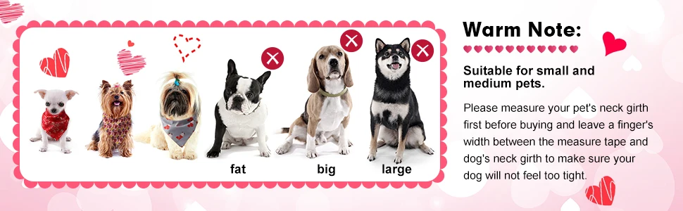 20 Packungen MIX Valentinstag-Hunde-Bandanas, herzförmig, kariert, dreieckig, Lätzchen, Schal, Halstuch, Schal, Bandana für Hunde, Katzen, Haustiere – Detail 10