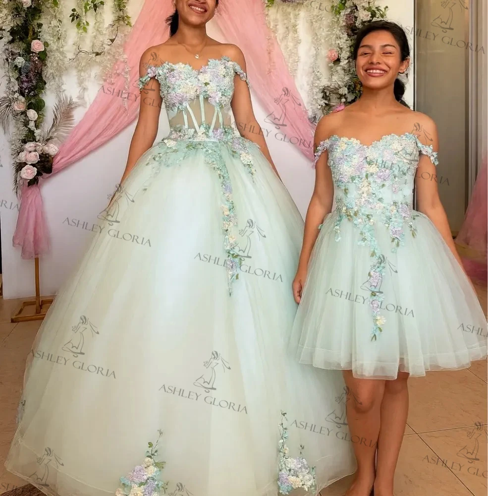 

Ashley Gloria 15 Quinceanera Dresses 2 In 1 Ball Gown Sweet Party Dresses Detachable Skirt 15 Year Old Dress Customized 2026 New