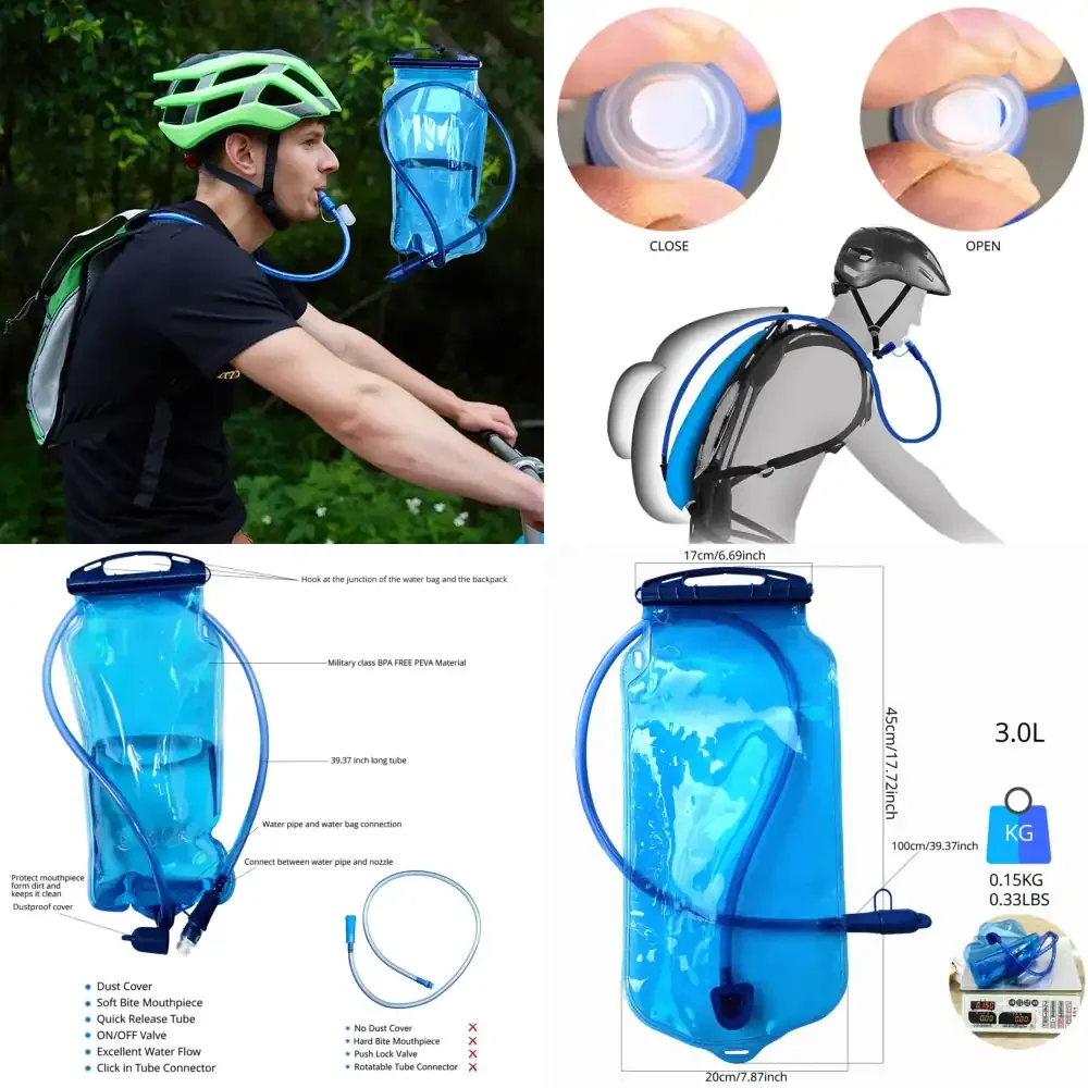 WAP01  Popular Hot sell 1PC Sports Water Bladder Hydration Pack Storage Bag Portable Food Grade Outdoor Drinking Camping