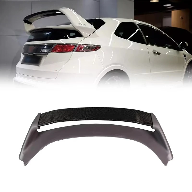 For 2007-2010 Honda Civic Type R FN2 MU Style Rear Trunk Wing Partial High-quality Carbon Fiber Rear Spoiler Exterior Parts