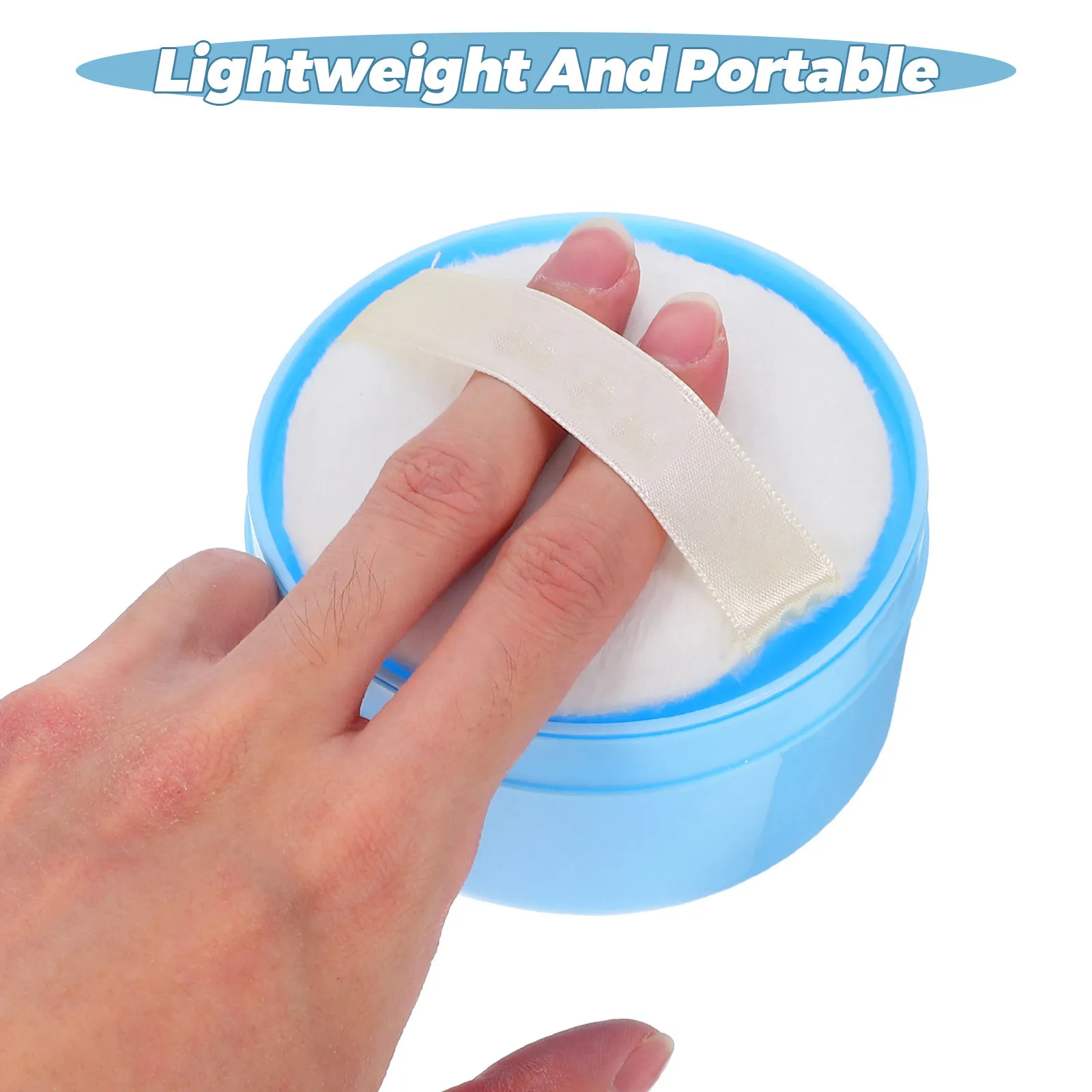 Powder Puff Box for Babies with Built in Puff Ideal for Talcum Powder Dispensing and Even Application Gentle on Delicate Skin