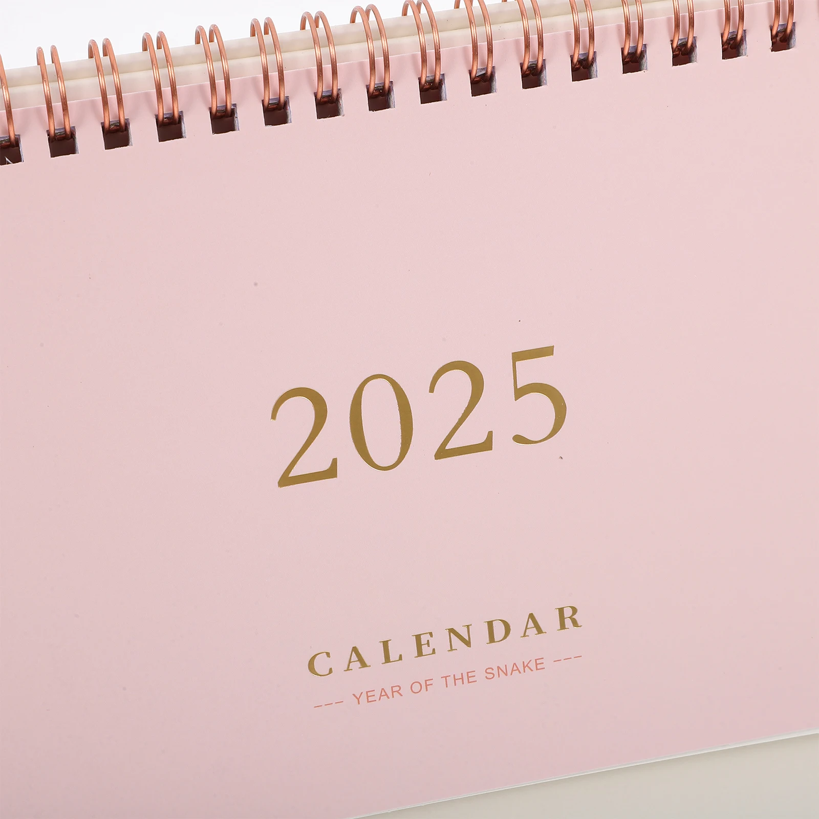 

2025 Gold Foil Desktop Calendar Delicate Standing Aesthetic Teen Girls Decorative Office Table Calendar Thick Paper