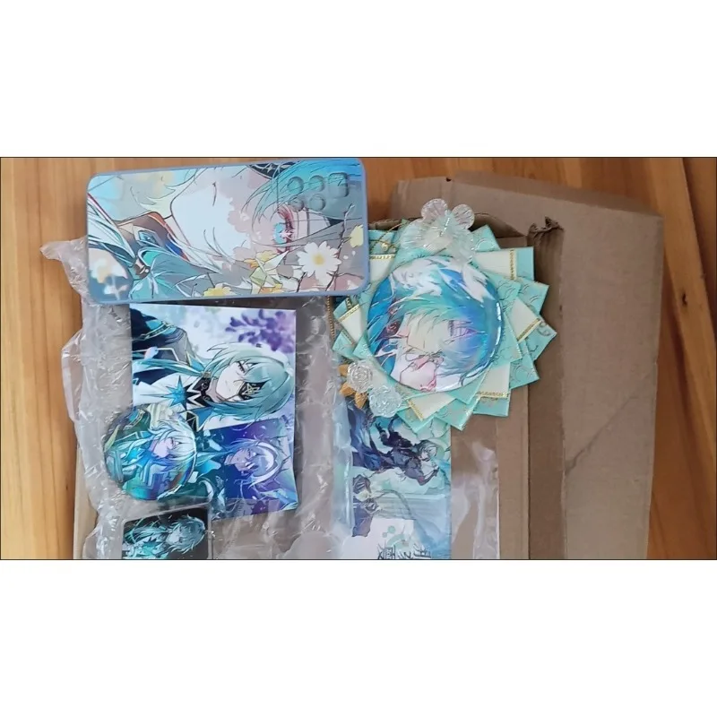 6 Pieces Honkai: Star Rail Anime Lucky Gift Bag Cartoon Anaxa Anaxagoras Collection Bag Keychain Laser Card Postcard Toy Gift