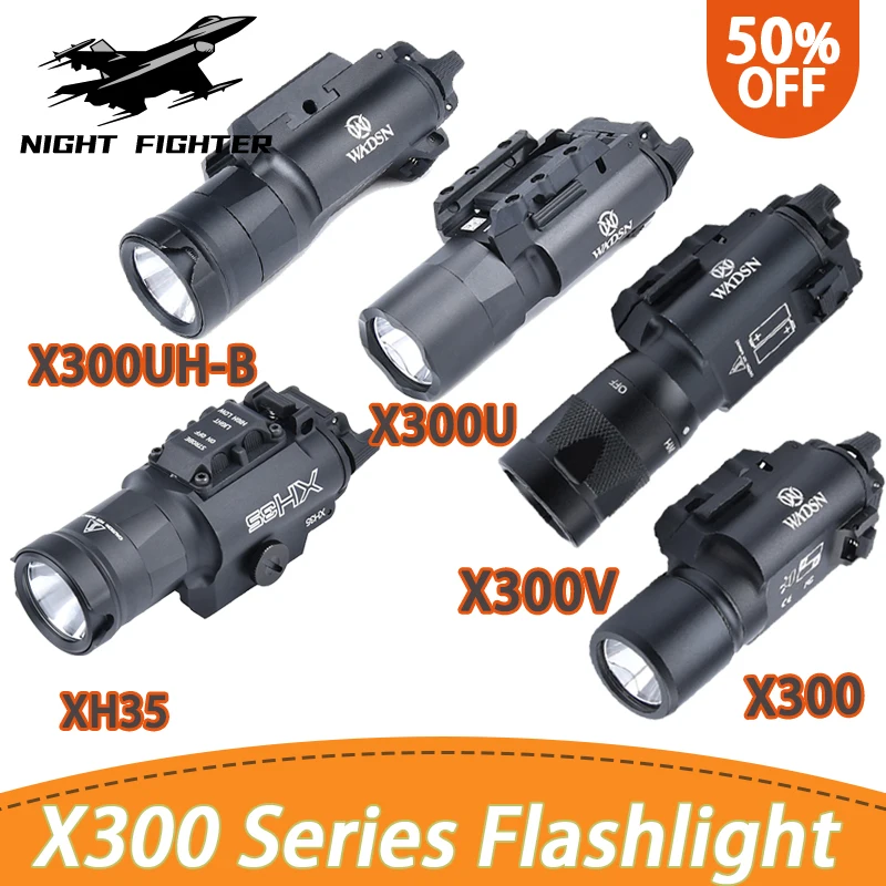 Tactical Wadsn X300 X300U Ultra X300V Pistol Scout Light XH35 X300UH-B Rifle Airsoft Weapon Gun Strobe Flashlight Glock G17 19