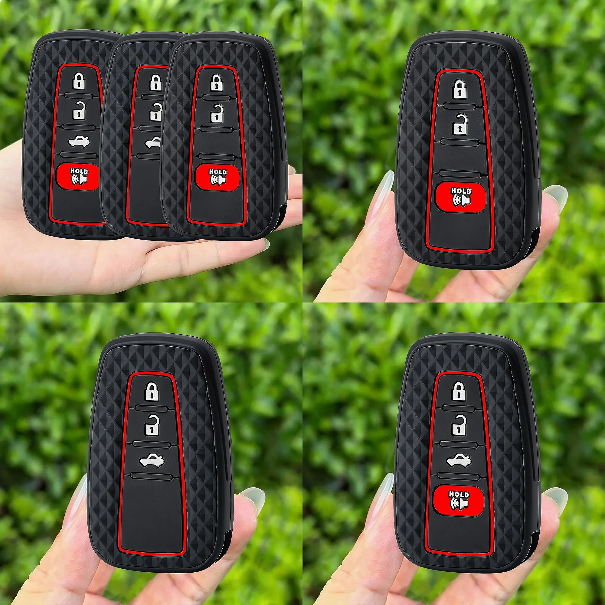 2026 Silicone Auto Remote Car Key Case Cover For Toyota CHR Hilux Fortuner Land Cruiser 200 Camry Corolla Crown RAV4 Highland