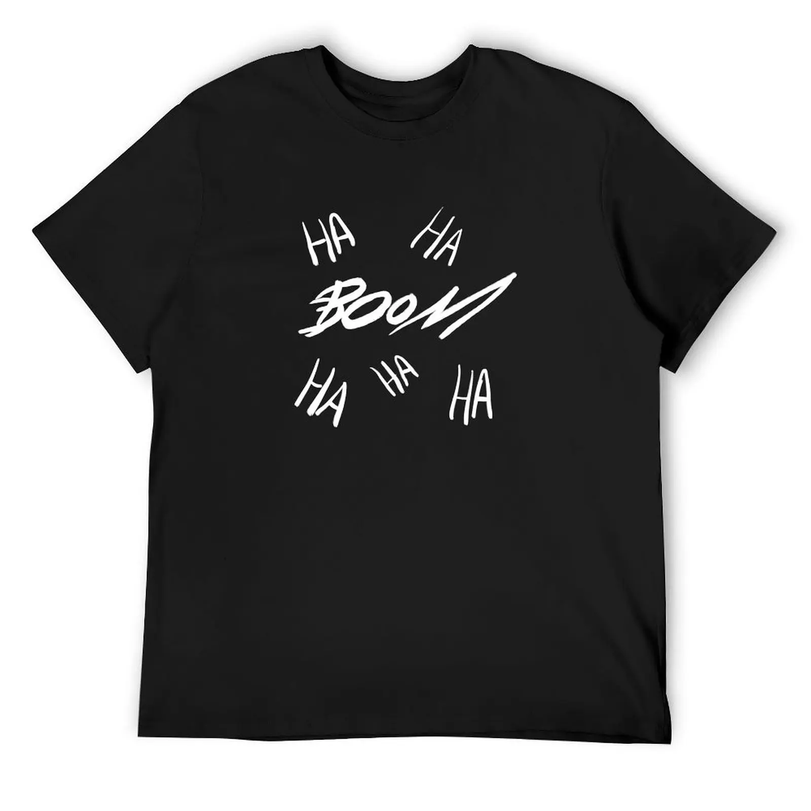 

Boom Ha Ha Ha! (Pink BG) T-Shirt graphic shirts sublime Aesthetic clothing blanks men t shirts