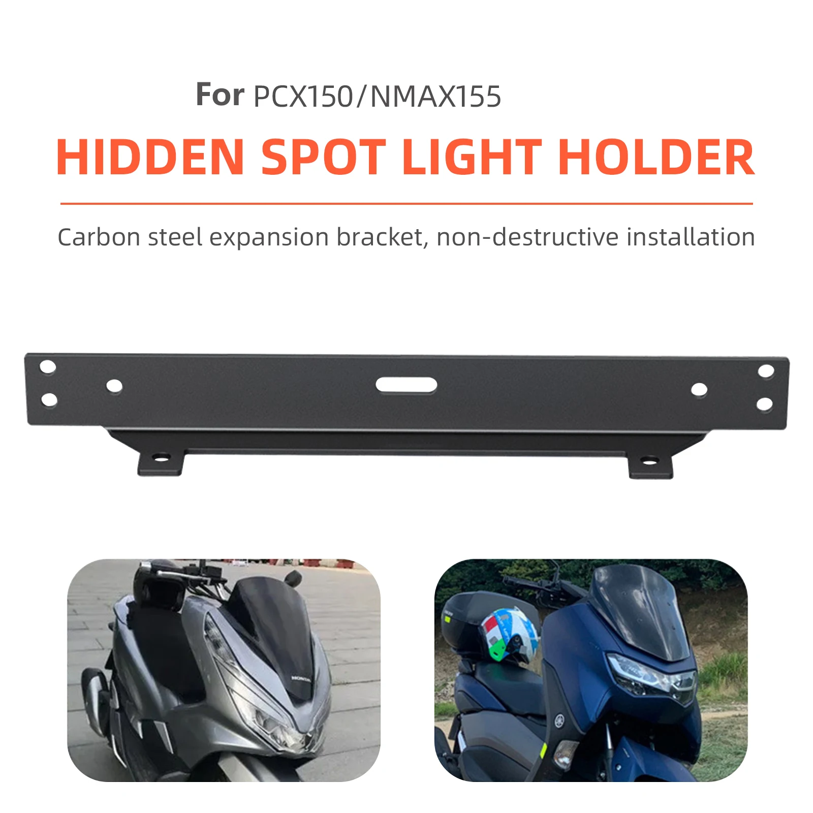 

Motorcycle Spotlight Bracket Sport Light Fog Lamp Turn Signals Mount Holder Compatible For PCX150 2018-2021