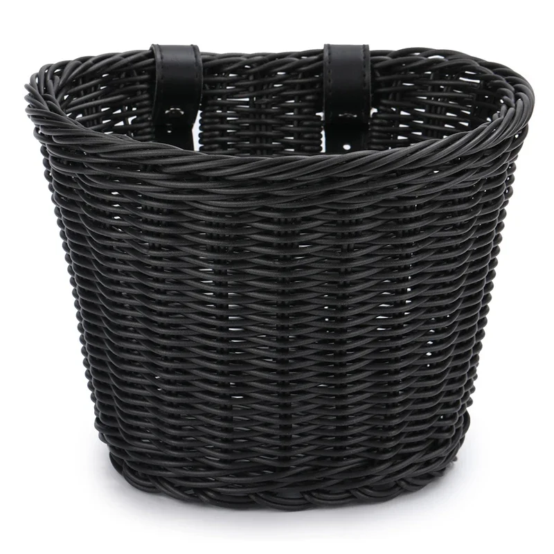 Front Handlebar Bicycle Basket Multifunction Traditional Bicycle Basket Waterproof Hand Woven Bike Basket for Kids Children Bike image 5