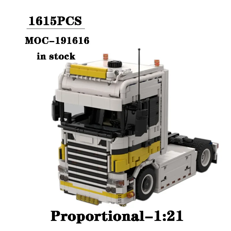 

Building Blocks MOC-191616 Truck Head Scale 1:21 Building Splicing Toy Model 1615PCS Children's Birthday Gift Christmas Toy