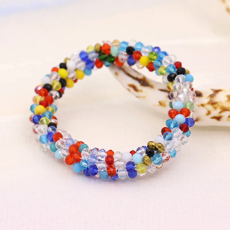 Bracelets for Women Fashion Multilayer Crystal Beads Woven Bracelet Jewelry Female Girl Gifts Accessories Wholesale