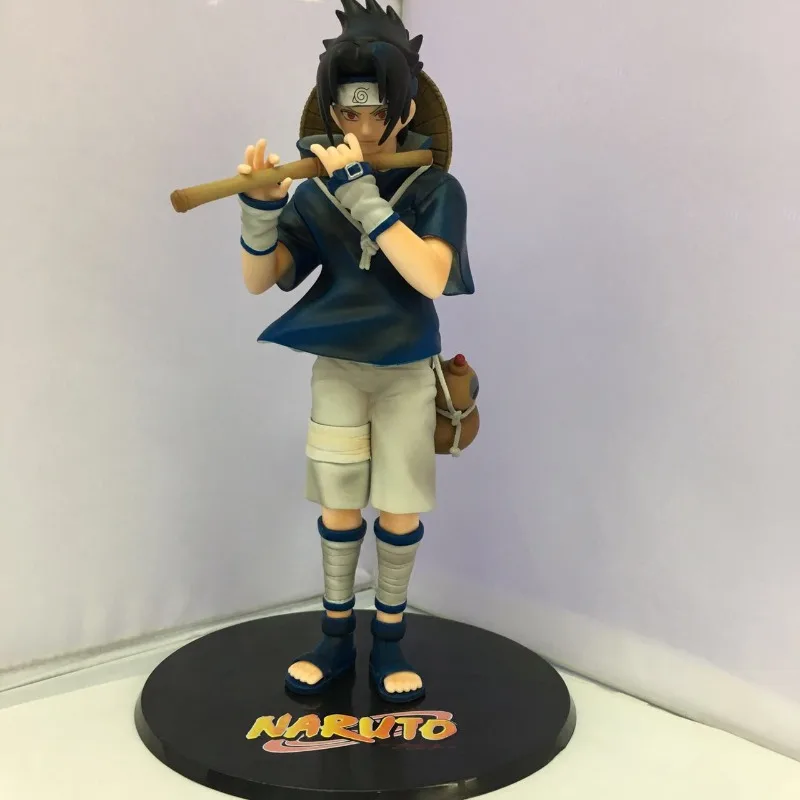 

Anime NARUTO Piping Uchiha Sasuke Flute Sharingan Statue Standing Posture PVC Action Figure Collectible Model Toy Boxed