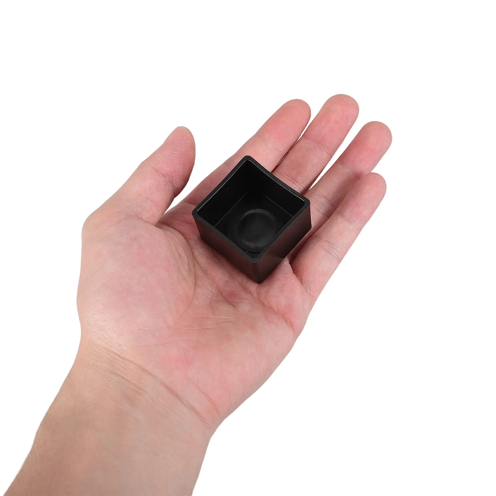50Pcs Square Tube End Cap Sleeve Black Reusable Pipe Protector Cover for Factory Equipment Warehouse Rack Transport