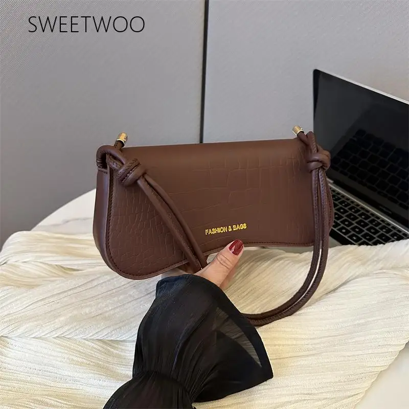 

Women's Knot-Strap Solid-Color Mini Under-Arm Crossbody Bag