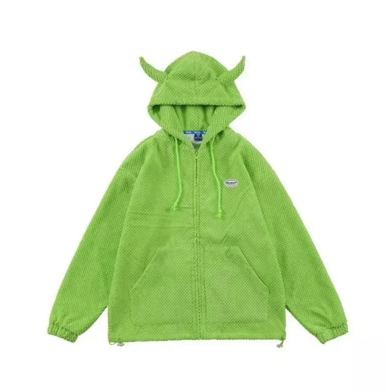 Women Harajuku Hoodies Y2k Retro Solid Overized Zip Up Jackets Costs Korean Autumn Winter Casual Knitting Hooded Sweatshirt Tops