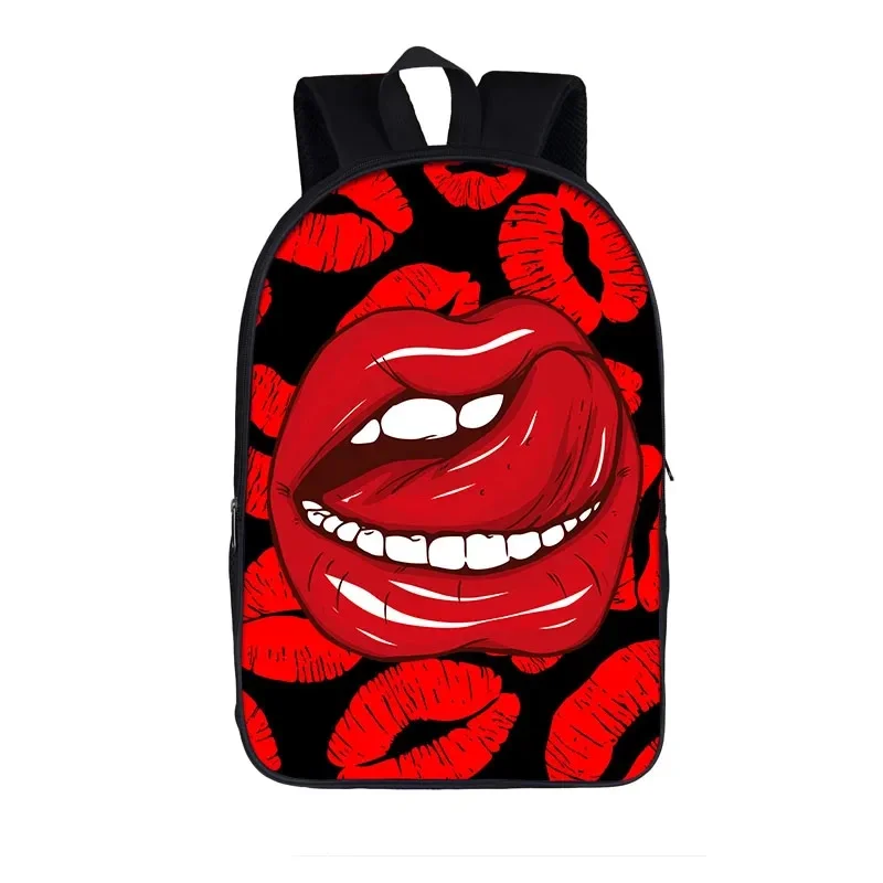 Leopard Lips Butterfly Backpack Women Rucksack Cute School Bags for Teenager Girls Daypack Ladies Laptop Travel Backpacks Bag