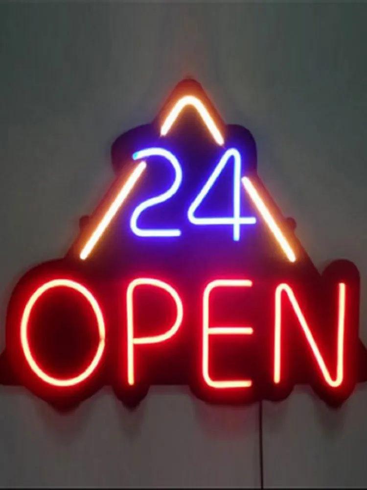 Customized ins online celebrity Decoration open is in business. Neon lights are customized with luminous words.