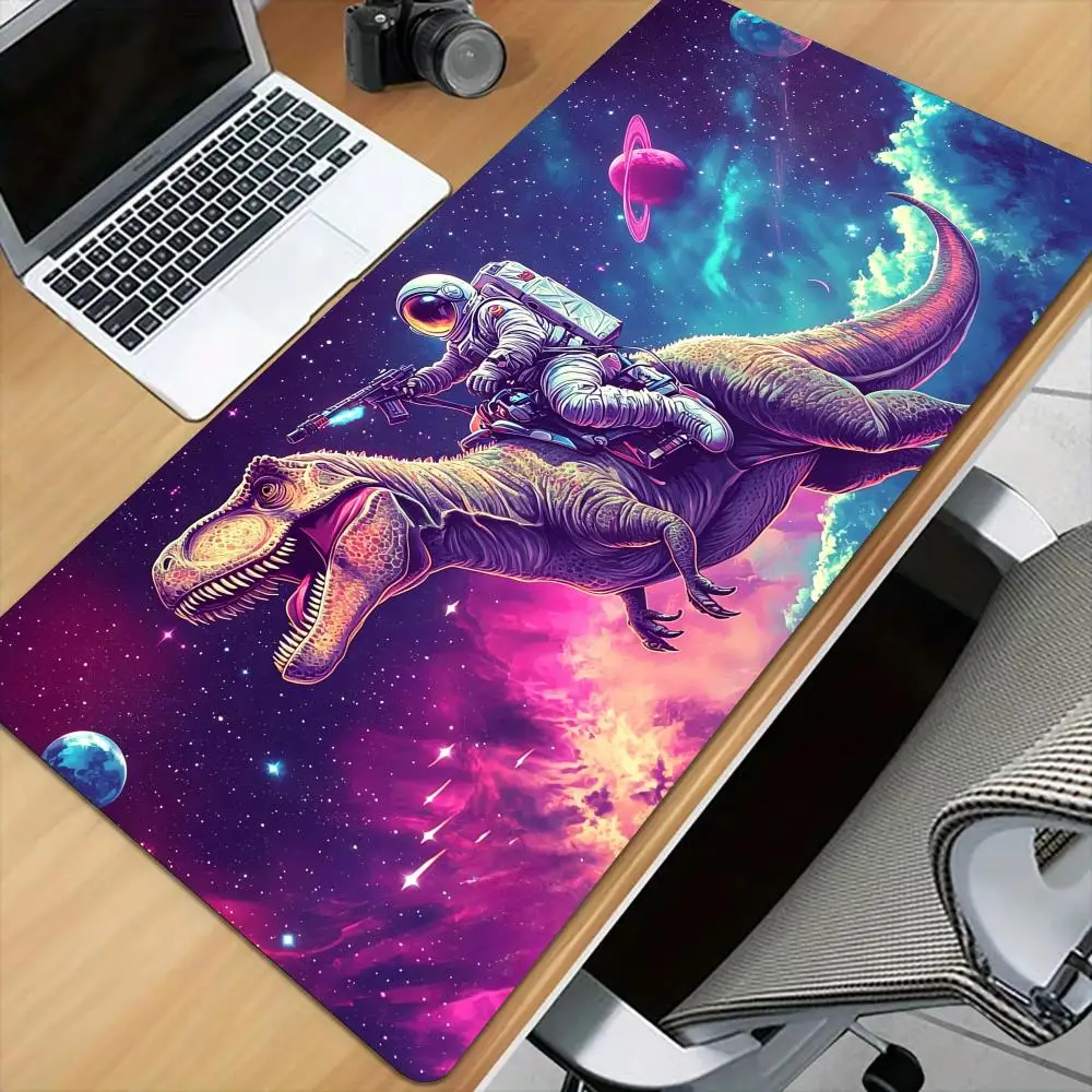 Fantasy Spaceman Mouse Pad Desk Mat with Stitched Edge XXL Mousepads Rubber Anti-slip Gamer Keyboard Rug Gaming Mats Mauspad