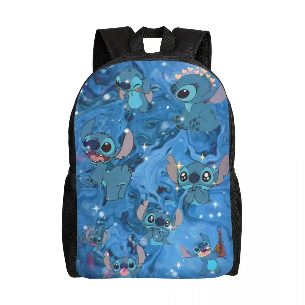 

Custom Stitch Heart Cartoon Laptop Backpack Men Women Basic Bookbag for School College Student Bag