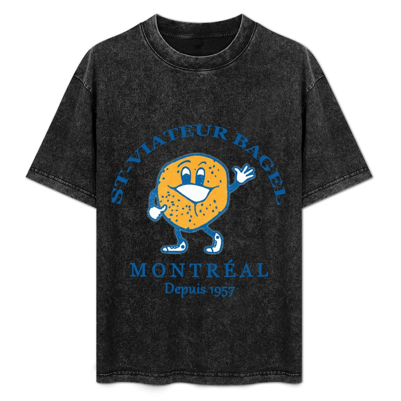 

Bagels Are booming ST Viateur Bagel Montreal Depuis 1957 T-Shirt Vintage Style Printed Top