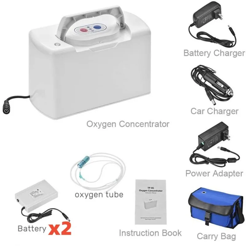 COXTOD 2 Batteries Oxygen Concentrator Portable Oxygen Generator Car Vehicle Power Oxygen Bar