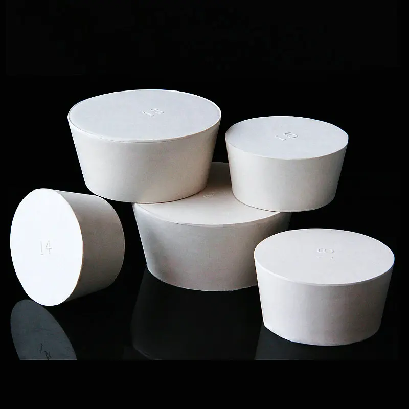 

Laboratory NO.11 to 21 White Rubber Stopper Solid conical flask cover Drain pipe seal plug