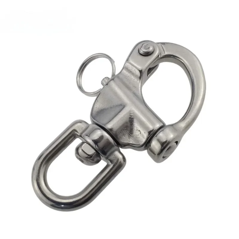 Hardware Hooks 316 Stainless Steel Rotating Spring Shackle Marine Hardware Rigging Accessories Rotating Shackle