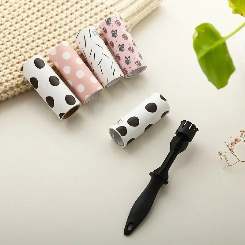 Mini Portable Cleaning Device Clothes Coat Sticky Lint Roller Tear-out Sticky Paper Roller Dust Cleaner Clothes sticky hair