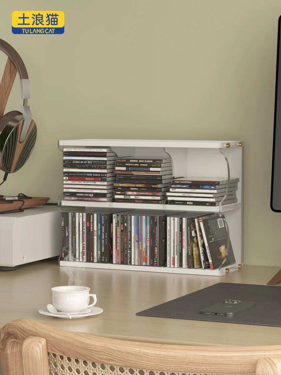 

Прозрачная акриловая подставка для дисков с защитой от пыли, настольный многосекционный органайзер для хранения и демонстрации, инструмент для организации дома