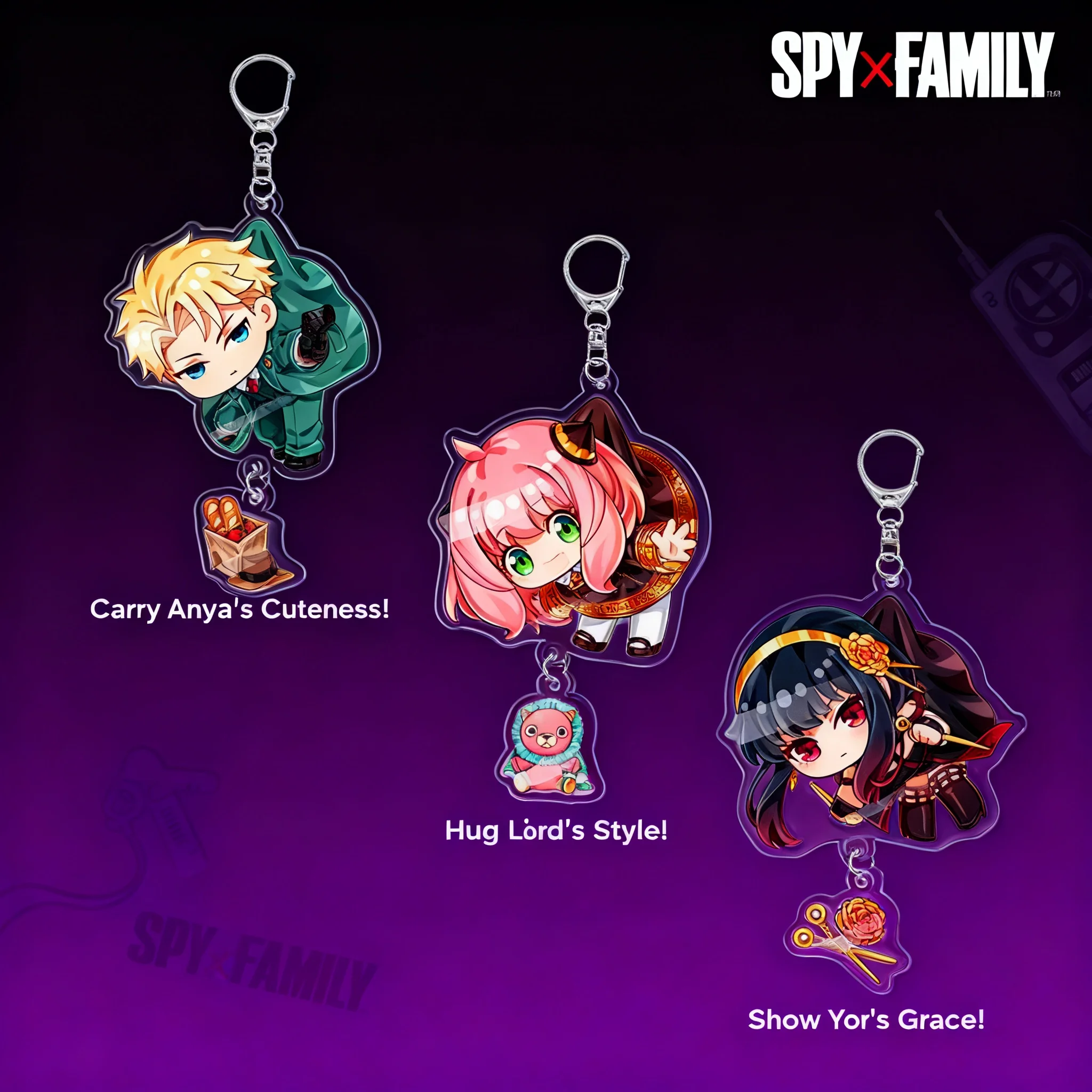 

Акриловый брелок-подставка SPY×FAMILY (Аниме) для декора стола, фигурка, сувенир, аксессуар для ключей, оптом