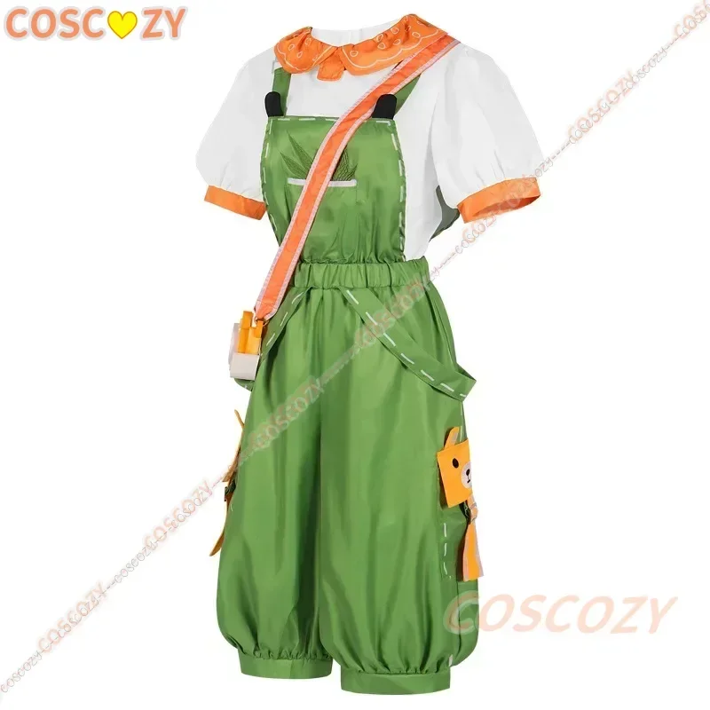 Game Identity V Gardener Emma Woods Cosplay Costume Wig Survivors Little Girl Green Suit for Adult Clothing Party Dress Up Gifts