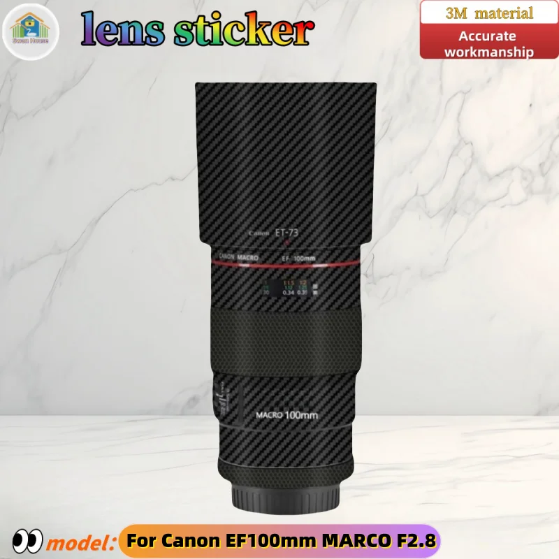 

EF100MARCOF2.8 For Canon EF100mm MARCO F2.8 Camera lens sticker, DIY skin, Precision tailoring wear-resistant protective film