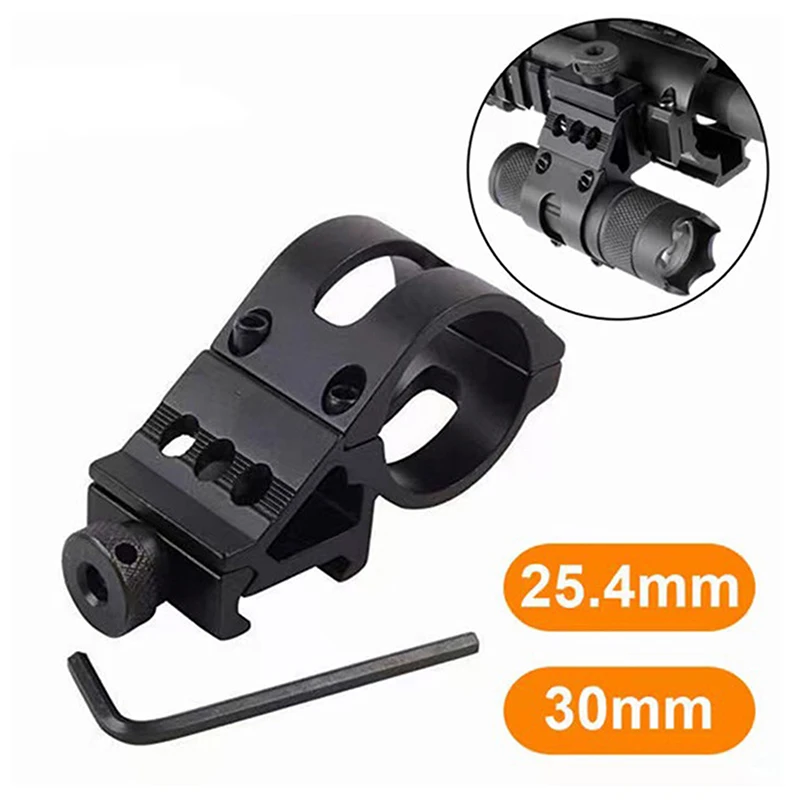 25.4mm/30mm Scope Mounts Flashlight Torch Mounts For 20mm-22mm Standard Picatinny/Weaver Rail 45 Degree Sight Mount Hunting Tool