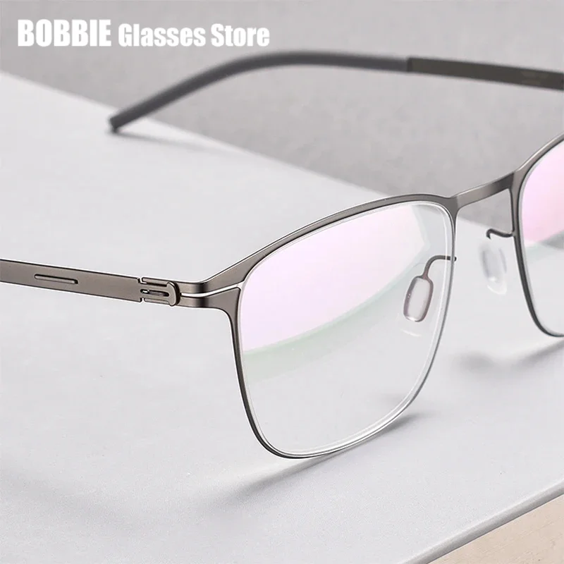 Eyewear Germany Screwless Ultra Light Square Glasses Frame uomo donna occhiali da vista Brand Designer Business Style 2024 New Fashion