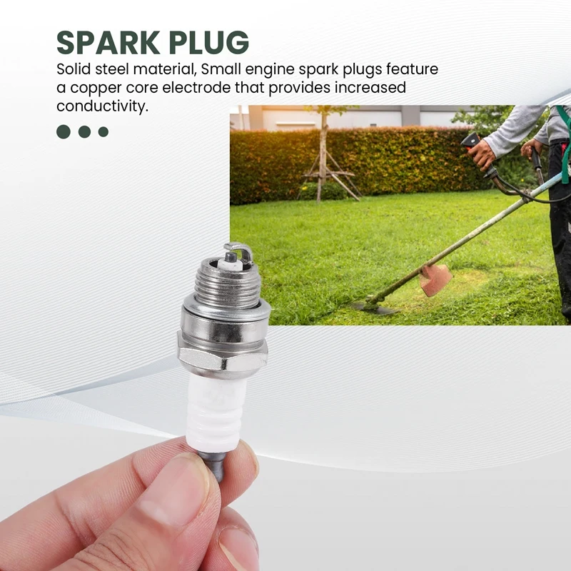 Свеча зажигания для триммера, бензопилы, кустореза, газонокосилки, 10 шт. L7T