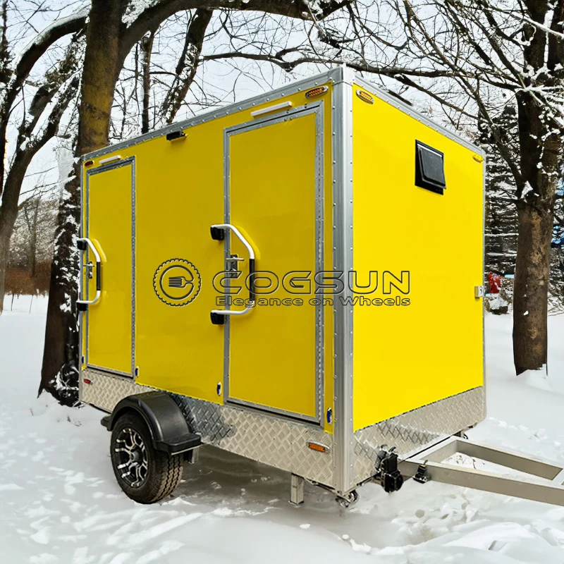 

Вездеходный портативный туалетный прицеп повышенной прочности с усиленным шасси для экстремальных условий и съемок