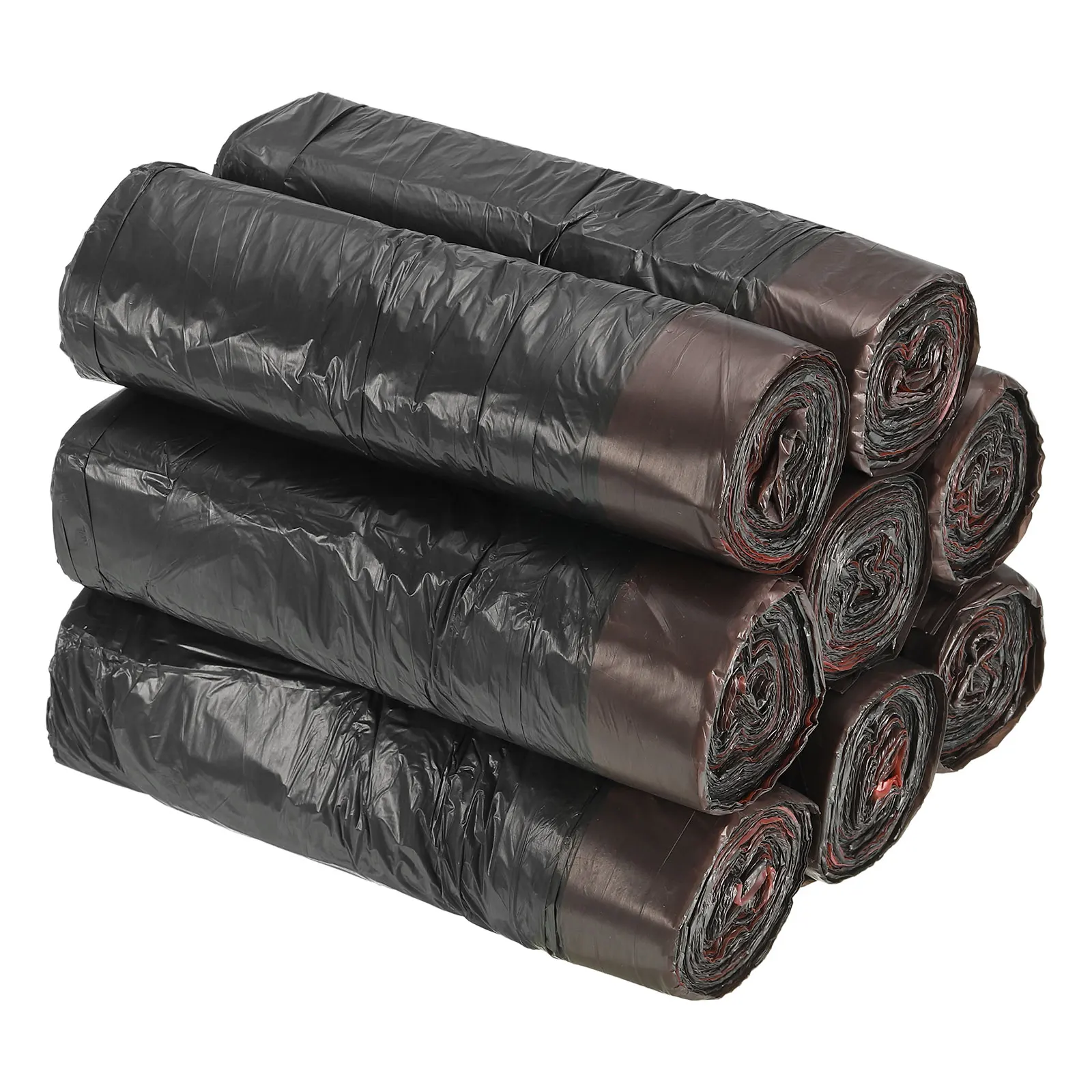 8/12/16 Rolls Black Small Trash Bags 2-4 Gallon Strong Drawstring Garbage Bags for Outdoor Bedroom Kitchen Bathroom Office