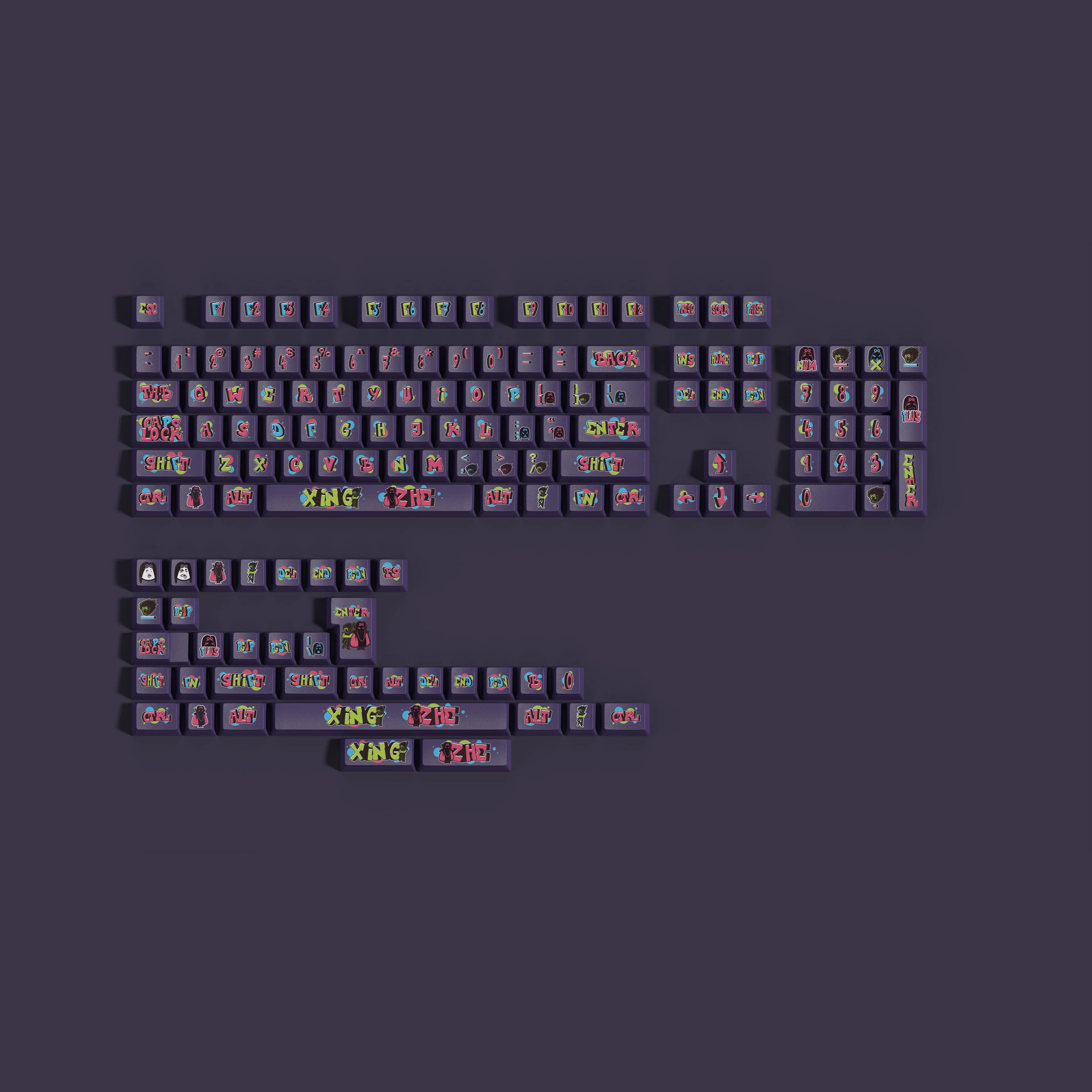 GMK XING ZHE Keycaps 140 Keys PBT Material Cherry Profile DYE-SUB Personalized Wooting For CHERRY MX Switch Mechanical Keyboard