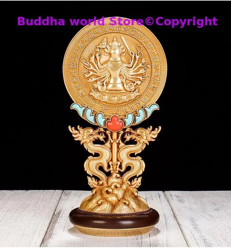 HOME shrine altar worship exorcise evil spirits Buddhism safe protection Guanyin Buddha COPPER Dragon ZHUN TI JING Collimator