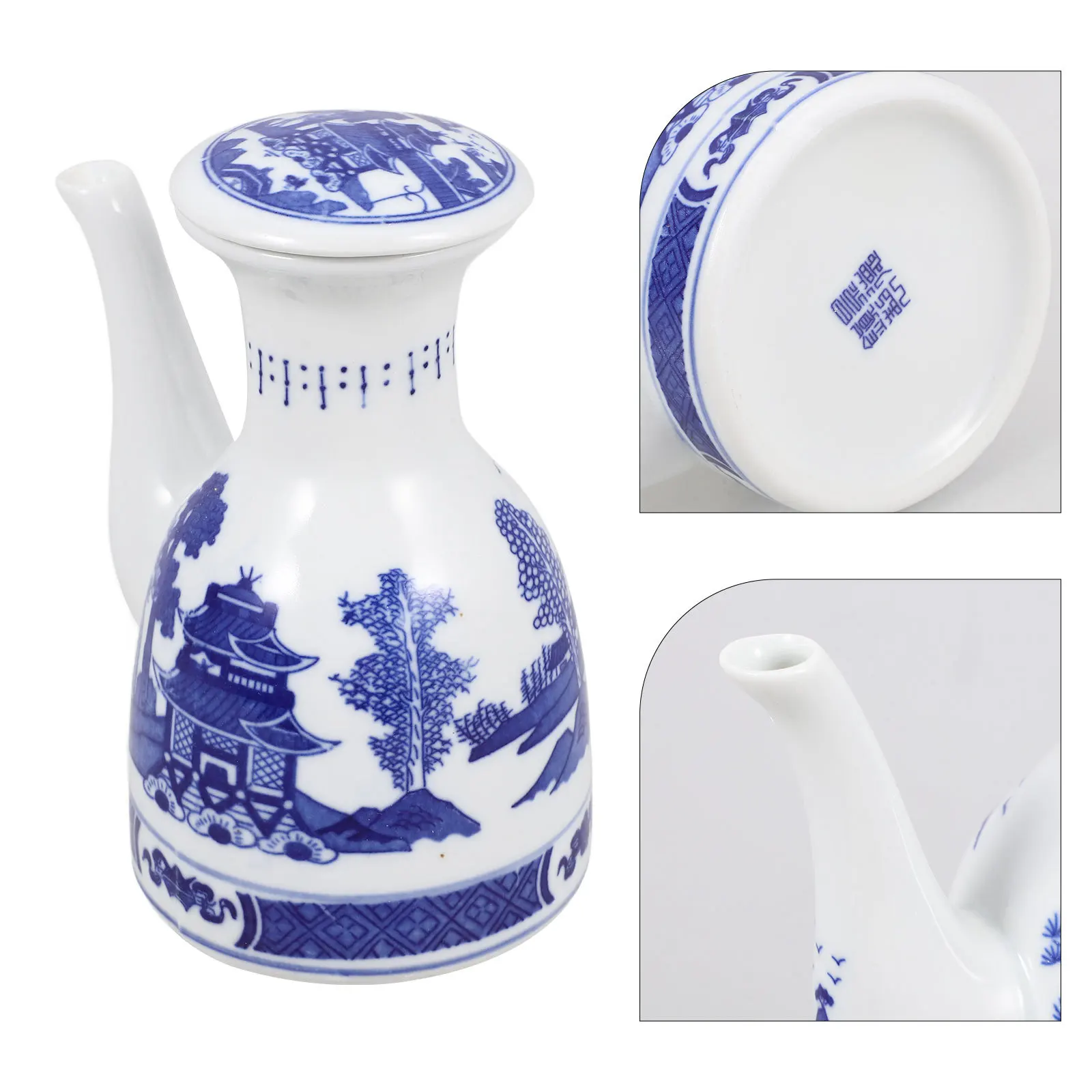 

Ceramic Soy Sauce Container Jar for Restaurant Hotel Buffet Oil Vinegar Dispenser Kitchen Holder Vinegar Dispenser