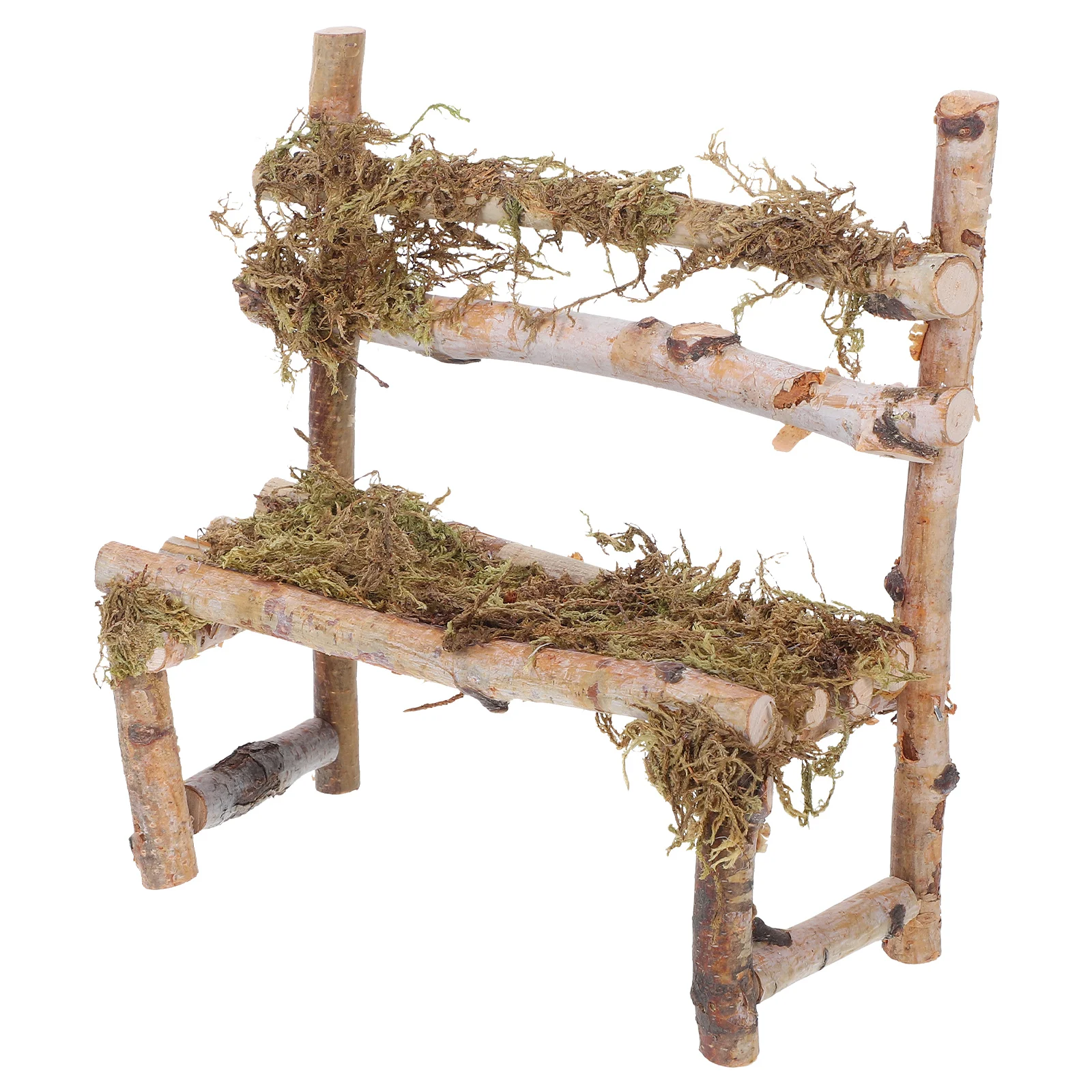 

Mini Wooden Chair Ornaments Realistic Handcrafted Decorations Furniture Accessories for Window Displays Microlandscape Setups