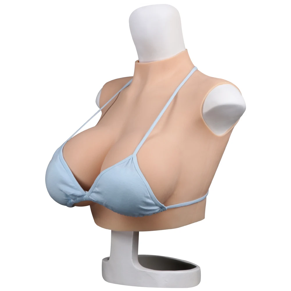 Aroud Collar Realistic Silicone Breast Forms Fake Boobs Tits For Crossdresser Transgender Male to Female Cosplay Male To Female