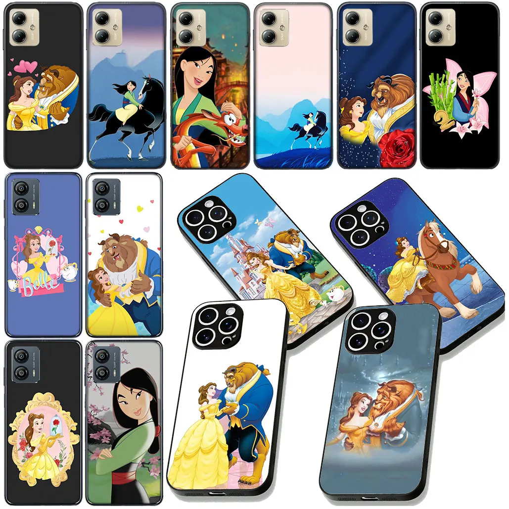 Чехол для телефона OPPO A60 A80 A40 A18 A16 A17 A15 A38 A78 A79 A54 A57 A58 5G Гибкий чехол Belle Beauty and the Beast Mulan Coque