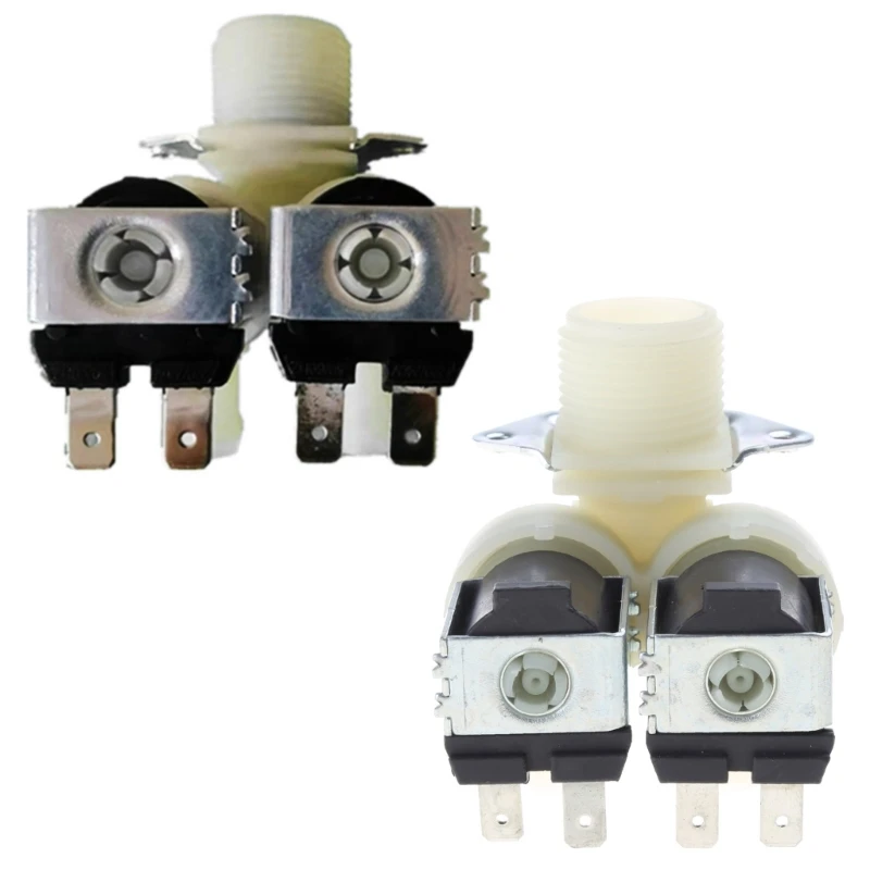 

110V/220V/12V/24V One-In Two-Out Normally Closed Water Inlet Solenoid Valves Vlave for Washing Machine Purifier